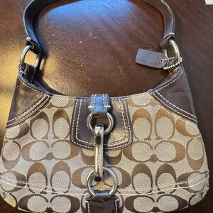 Coach Brown Signature Shoulder Bag